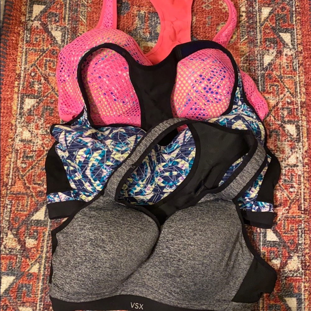 Victoria secret sport bras, size 38c, bundle